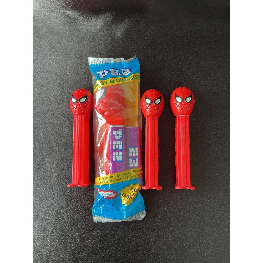 Vintage Spider-Man PEZ Candy Dispenser Set of 4